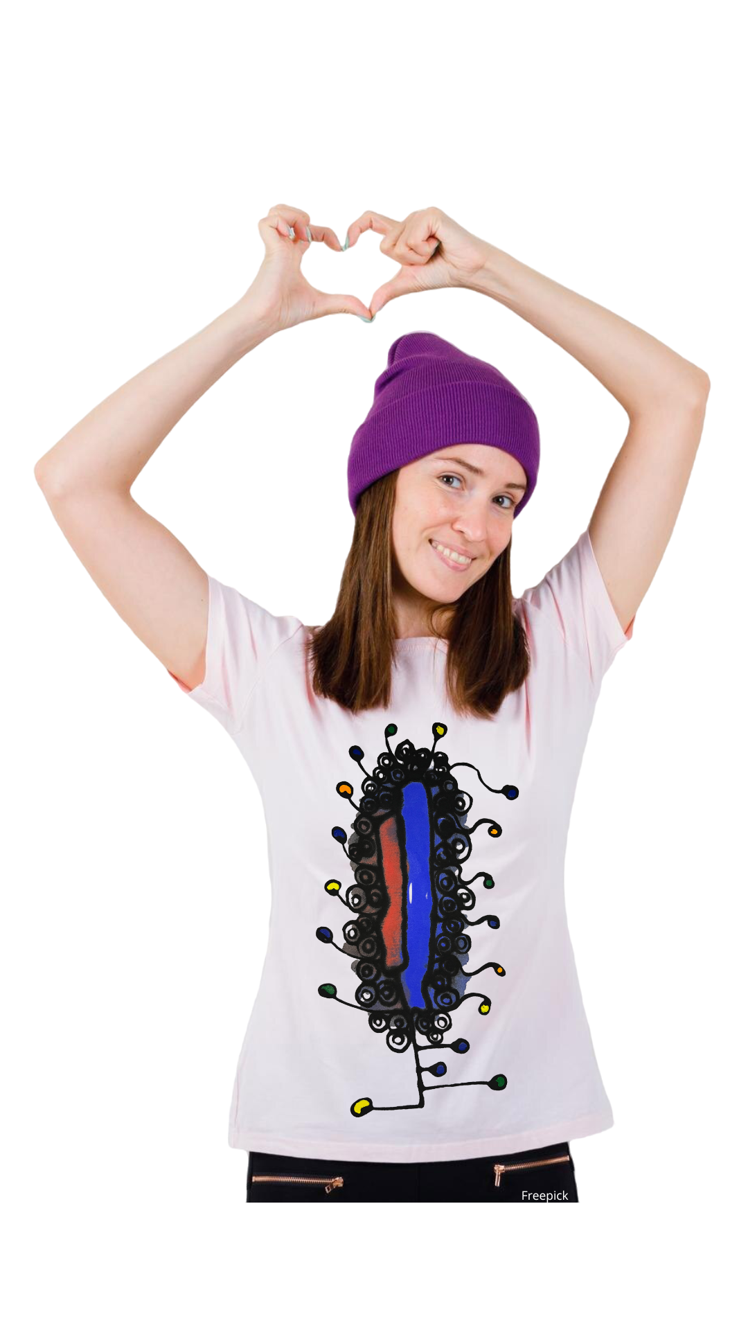 HAND PAINTED UNISEX T-SHIRT- MODEL C