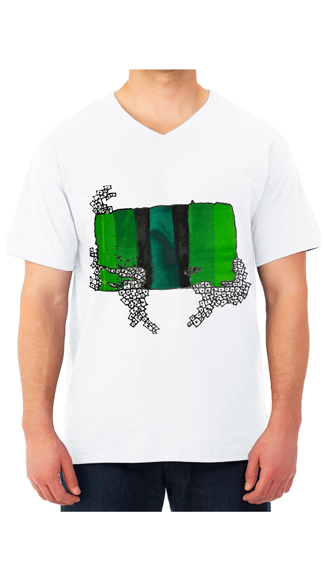 HAND PAINTED UNISEX T-SHIRT- MEDIUM